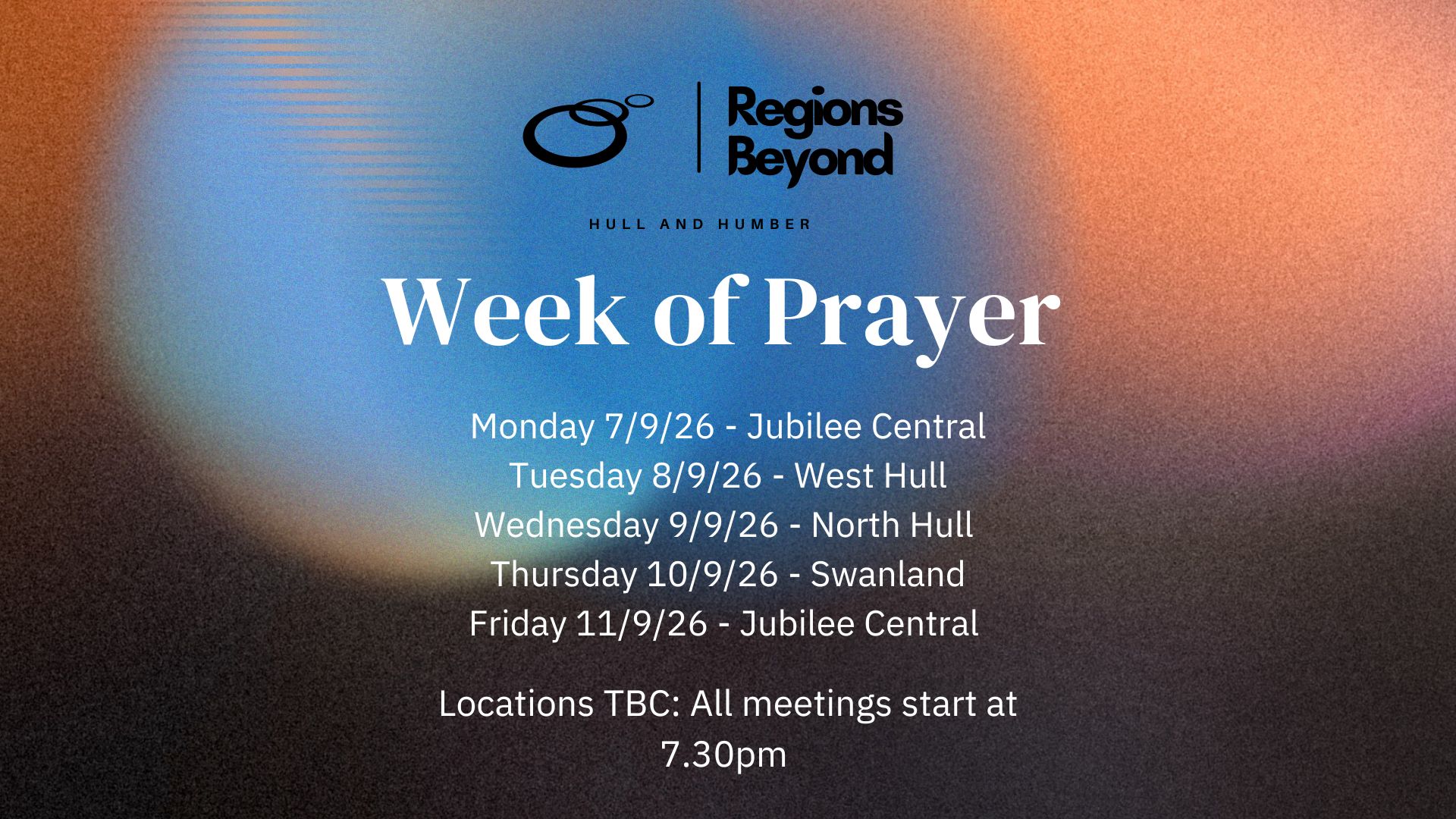 Week of Prayer 2026